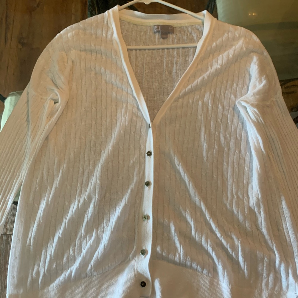 Off white long sleeve cotton material sweater